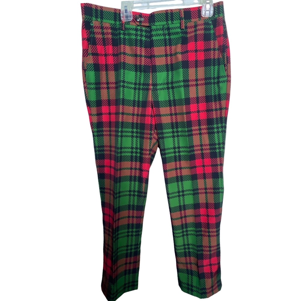 Shinesty Men's Plaid Holiday Pants Red Green 30/32 The Lincoln‎ Log Love Daddy